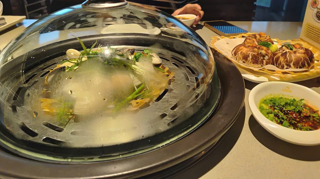 Healthy steamed food